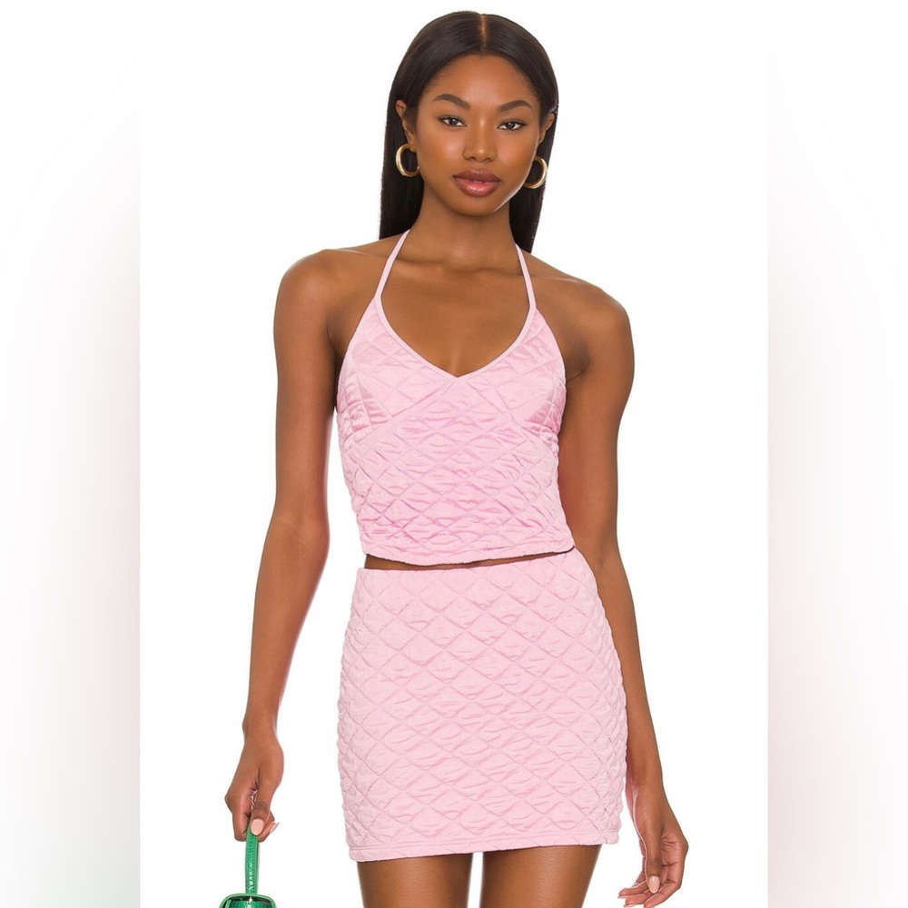 Frankies Bikinis Puff Tank Pink XS